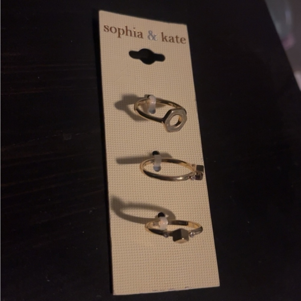 Gold plated rings, 3 pack, brand new